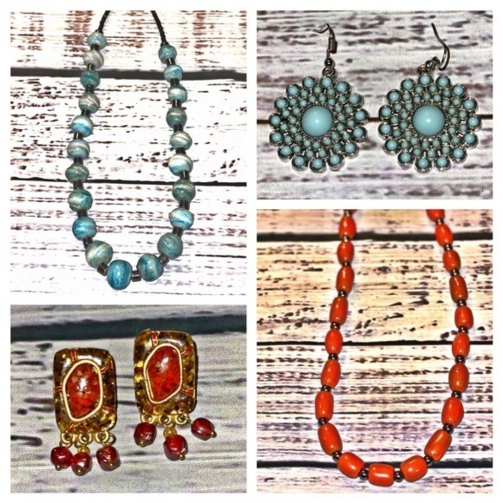 2 sets. Necklace earring combo.